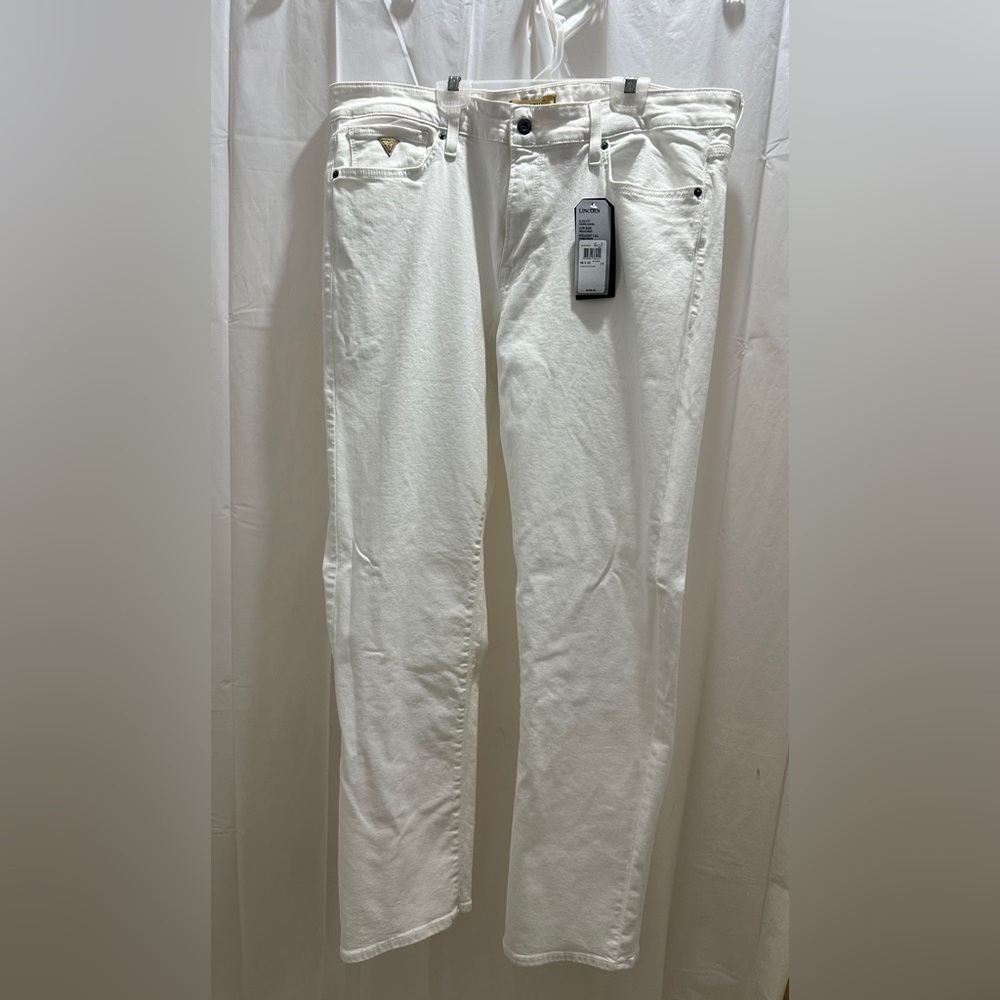 GUESS Men's White Straight Legs Jeans - Picture 3 of 6